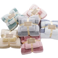 Ensemble de serviettes de bain en microfibre haute densité en polaire corail Douces et absorbantes pour le spa, la plage, l'hôtel, le salon