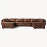 Modernes Chesterfield Quadratisches Kunstleder-Modulsofa-Set mit Schwammfüllung für Wohnzimmer und Apartments
