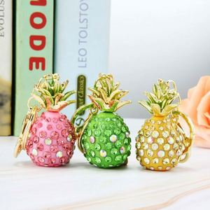 Llavero de Metal con Forma de Piña 3D, Creativo, Lindo, Moderno, con Diamantes de Imitación, para Mujer, Regalo para Parejas - Product Image 5