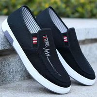 Nouvelles chaussures pour hommes: chaussures de travail confortables et douces en toile respirante légère et antidérapante
