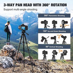 Trépied portable N02 avec système de verrouillage à bascule et pince pour téléphone, idéal pour la diffusion en direct, les téléphones portables, les appareils photo numériques et les GoPro - Product Image 6