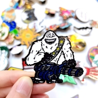 Pins de Solapa de Metal Esmaltado, Personalizados al por Mayor, con Diseño de Animales y Forma Personalizada, para Accesorios de Ropa