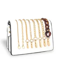 Hochwertige Handtasche Metall beschichtung Goldkette Schulter gurt Kleidung Hängende dekorative Taschen ketten
