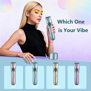 Sicherer und schmerzloser Gesichts- und Körperhaarentferner, Doppelkopf-Trimmer für Gesicht, Bikinizone, Achseln, wasserdichter Damen-Elektrorasierer, Epilierer - Product Image 4