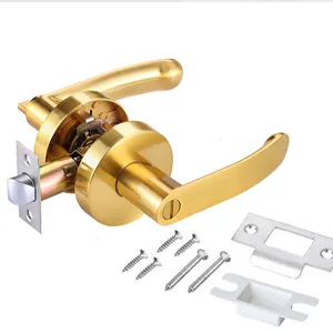 Europeu Dupla Face Door Handle Lever Lock Alta Qualidade Privacidade Portas fechaduras maçaneta