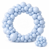 Kit d'arche de ballons en latex bleu macaron pastel personnalisable DIY de 5, 10, 12, 18 pouces pour anniversaire, baby shower, révélation du sexe