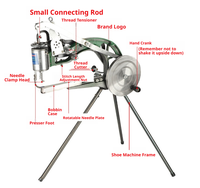 Machine à réparer les semelles manuelle, machine à coudre industrielle à point noué à grande vitesse à manivelle pour la réparation et la modification de chaussures
