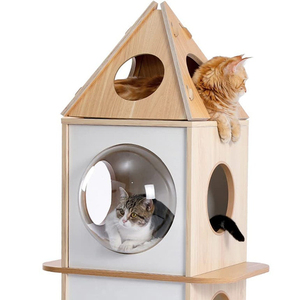 Maison en bois de luxe quatre saisons pour animaux de compagnie, installation facile, universelle pour chiens, meubles d'intérieur et d'extérieur pour animaux - Product Image 4
