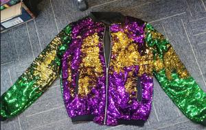 Feste con giacca di paillettes da donna martedì Gras per eventi che includono borse che confezionano accessori decorativi per abiti stagionali - Product Image 2