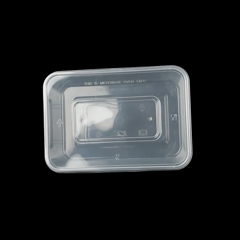 Plastic Storage Box Container Custom Rectangular Plastic Food Storage Containers Eco-friendly Plastic Black Food Container With Lid Bento Box
