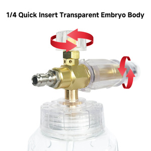 Lance à mousse en plastique entièrement transparente 1L, haute pression 8MPa, pour pompes à eau, <span class=keywords><strong>lave</strong></span>-auto, pistolet à mousse, canon à mousse - Product Image 2