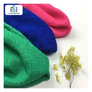 Tela de sarga de poliéster antiestática 100% de Shaoxing Factory, crepé de aspecto de lino para accesorios de niñas - Product Image 5