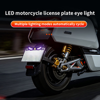 Lumière LED pour plaque d'immatriculation de moto, effet œil de démon, clignotante, feu arrière, lumière d'ambiance décorative