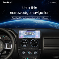 Meihua sistem navigasi otomatis Android, untuk Jeep Compass 2010-2016 Stereo terpasang di dasbor Multimedia untuk pemutar DVD dengan Carplay