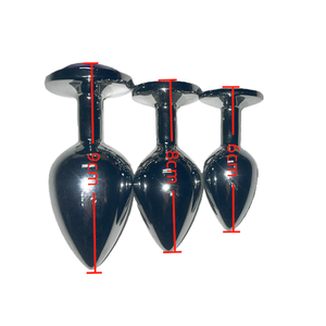 ألعاب جنسية للرجال والنساء بسعر مصنع رخيص: سدادة شرجية معدنية وسدادة شرجية زجاجية من متجر الألعاب الجنسية - Product Image 4