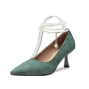 Bottes d'hiver pour femmes doublées de polaire à talons hauts, chaudes, imperméables, pour fêtes et mariages, avec talon épais antidérapant et garniture en fourrure - Product Image 5