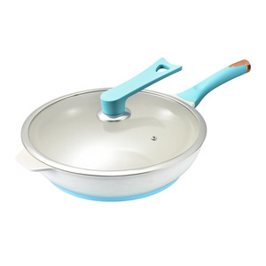 Gradient Blue Wok Non-Stick Frying Pan For Induction Cooktops 32Cm Kitchen Cooking Tool - Product Image 4