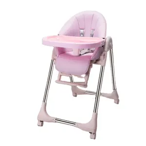 Bebek mama sandalyesi çin fabrika toptan çevre dostu plastik yüksek sandalye katlanır taşınabilir çok fonksiyonlu çocuk yemek sandalyesi