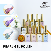 Vernis à ongles gel UV Sister City Pearl 15ml – Non toxique, écologique, de luxe, pour salon, longue tenue, couleur DIY, pour manucure française