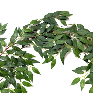Ý ruscus cây xanh, 5.6ft Lụa Nhân Tạo bất động cảm ứng liễu lá vòng hoa, Faux wispy mộc mạc cây nho gốc Swag - Product Image 6