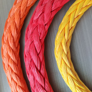 Yüksek mukavemetli 10mm 12mm 12 Strand Fiber Fiber örgü hattı deniz yelken halat yat - Product Image 3