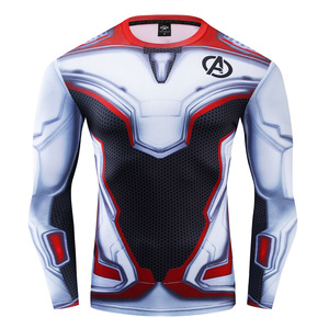 Camiseta deportiva de superhéroe de manga larga de secado rápido, camiseta de compresión para gimnasio con diseños de sublimación en 3d - Product Image 4
