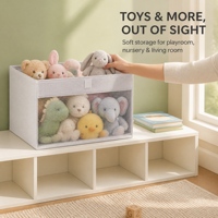 Organisateur de rangement pliable en tissu non tissé avec fenêtre en maille pour la maison, le placard, les vêtements et les jouets - Vente en gros