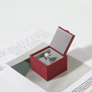Customize Logo Simple Luxury Jewelry Packaging <b>Box</b> for <b>Rings</b> Earrings Pendants Velvet Flap Closure Wholesale - Product Image 5