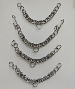 Chaîne de bridon en acier inoxydable à double maillon avec crochets, chaîne de bridon durable à 24 maillons pour bridons de cheval - Product Image 3