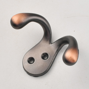 Zinc Alloy Double Coat Hook Brushed Red Bronze Wall Mount <b>Wardrobe</b> <b>Hardware</b> - Product Image 3