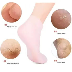 Calcetines de Silicona para el Cuidado de los Pies, Calcetines de Gel Hidratantes Anti-Grietas, Eliminan la Piel Muerta Agrietada, Protector, Alivio del Dolor, Herramientas de Pedicura - Product Image 6