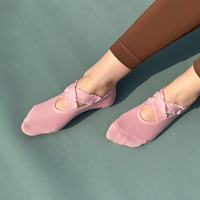 Chaussettes de yoga et de ballet antidérapantes en coton pour femmes, fines, invisibles, pour la saison d'automne, avec logo personnalisé sur le bord, pour usage quotidien