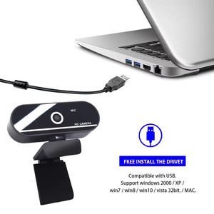 Caméra de visioconférence HD 1080P Shenmaidi de haute qualité, prix d'usine, axe rotatif, microphone intégré, plastique noir, large et plat - Product Image 5