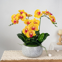Offre Spéciale – Fleurs Artificielles Orchidée Papillon Réalistes à 5 Têtes, 70 cm, pour Décoration de Fêtes et de la Maison