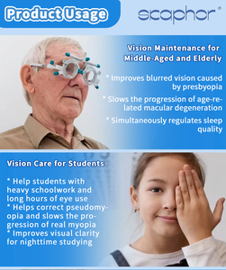 Dispositivo Portatile per Terapia Visiva, Strumento per la <span class=keywords><strong>Cura</strong></span> degli Occhi ad Uso Domestico con Massaggio a Compressione Termica per il Miglioramento della Vista, Certificato CE - Product Image 5