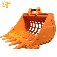 Bucket Saringan Berat untuk Excavator, Bucket Grid Screening, Cocok untuk ZX600