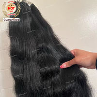 Meilleures ventes : Lot de cheveux naturels cambodgiens Remy ondulés, pré-collés, non traités, toutes couleurs, teintables