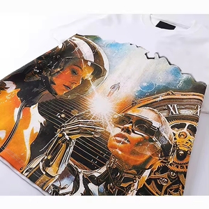 เสื้อยืดผู้ชายคุณภาพสูง เสื้อผ้าสตรีทแฟชั่น พิมพ์ลายกราฟิก สไตล์วินเทจ เสื้อยืดโอเวอร์ไซส์สำหรับผู้ชาย - Product Image 2