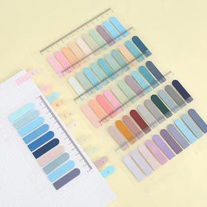 Morandi Color PET Index Paste Writable Custom Book Label Students Tear-Notepad Self-Adhesive Transparent Tabs School Use - Product Image 6