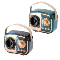 Haut-parleur portable rétro mini Bluetooth stéréo avec radio FM, lecteur de carte TF et USB, idéal pour la décoration intérieure et comme cadeau créatif – Vente directe usine