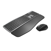 Nuevo Teclado Inalámbrico Ergonómico Ultra Delgado con Retroiluminación LED, Interruptor de Tijera, BT4.2+2.4GHz, Combo de Ratón Recargable 3 en 1