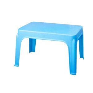 Mesa Rectangular de Plástico Blanca y Azul Cielo, Multiusos, para Comedor, Uso de Adultos y Personas Mayores - Product Image 5