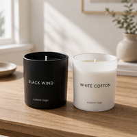 Vente en gros de bougies parfumées Oud de luxe personnalisées, huile essentielle végétale, étiquette privée, verre givré mat, décoration d'intérieur, coffret cadeau