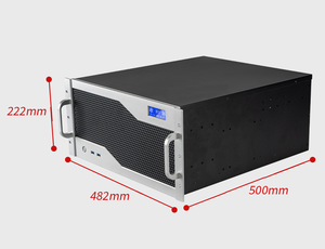 Nuevo Chasis de Servidor Industrial EATX de 19 Pulgadas con Panel de Aluminio 5U para Montaje en Rack, Compatible con Doble Fuente de Alimentación, Profundidad de 500 mm - Product Image 3