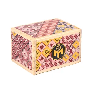 门萨木制拼图盒魔术盒日本硬币盒