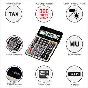 Calculadora Científica de Escritorio Electrónica, Producto Principal de Fábrica, Doble Alimentación, Plástico ABS, Certificación CE, Botones Grandes, 14 Dígitos - Product Image 2