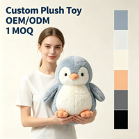 Peluche pingouin personnalisée OEM ODM, jouet en peluche doux et moelleux, poupée animale pour enfants, cadeau, décoration de vacances, peluches promotionnelles