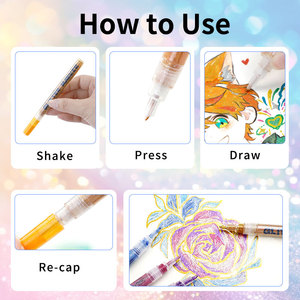 Set di Pennarelli Glitterati Permanenti OEM/ODM 0.7mm 36 Colori, Penne Glitterate ad Alta Copertura per Artigianato, Cartoline, Arte e Pittura - Product Image 5