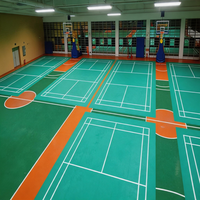 Sol de terrain de sport intérieur en vinyle PVC Long Jiao, surface rugueuse amovible, épaisseur 5 mm, écologique, absorption des chocs