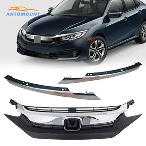 For Civic Hot Sale Auto Parts Spare Parts Car Bumper Grill Middle Grill For Honda Civic 2016 2017 2018 2019 71121-TET-H01